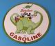 Vintage Sinclair Gasoline Sign Dinosaur Mickey Minnie Porcelain Gas Pump Sign
