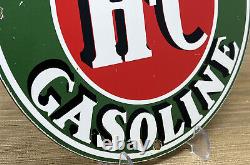Vintage Sinclair H-c Gasoline Porcelain Sign Dealership Gas Station Motor Oil