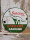 Vintage Sinclair Porcelain Sign Dino Supreme Gasoline Motor Oil Sales Service 6