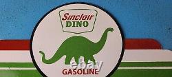 Vintage Sinclair Porcelain Sign Dinosaur Motor Oil Porcelain Gas Pump Sign