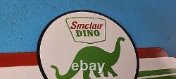 Vintage Sinclair Porcelain Sign Dinosaur Motor Oil Porcelain Gas Pump Sign