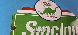 Vintage Sinclair Porcelain Sign Dinosaur Motor Oil Porcelain Gas Pump Sign