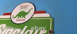 Vintage Sinclair Porcelain Sign Dinosaur Motor Oil Porcelain Gas Pump Sign