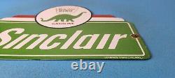 Vintage Sinclair Porcelain Sign Dinosaur Motor Oil Porcelain Gas Pump Sign