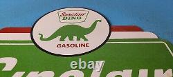 Vintage Sinclair Porcelain Sign Dinosaur Motor Oil Porcelain Gas Pump Sign