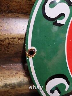 Vintage Sinclair Porcelain Sign Old Oil Gasoline Station Pump Plate Petroliana