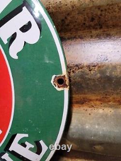 Vintage Sinclair Porcelain Sign Old Oil Gasoline Station Pump Plate Petroliana