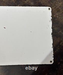 Vintage Single Sided Porcelain Sun Exploration & Production Co Oil Lease Sign