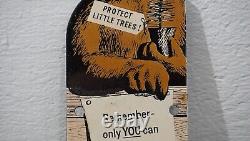 Vintage Smokey Bear Porcelain Metal Us Forest Service Fire Gas Oil Sign Rare Ad
