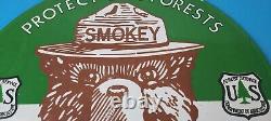 Vintage Smokey Bear Sign Prevent Wildfires Prevention Gas Porcelain Sign