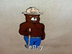 Vintage Smokey The Bear Us Forest Fire Prevention! 12 Metal Gasoline & Oil Sign