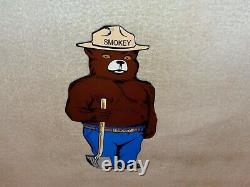 Vintage Smokey The Bear Us Forest Fire Prevention! 12 Metal Gasoline & Oil Sign