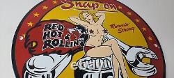 Vintage Snap-On Tools Porcelain Sign Auto Wrench Gas Service Garage Shop Sign