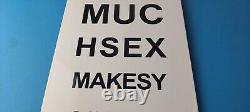 Vintage Snellen Chart Sign Eye Doctor Exam Man Cave Gas Porcelain Sex Sign