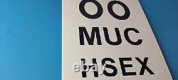 Vintage Snellen Chart Sign Eye Doctor Exam Man Cave Gas Porcelain Sex Sign