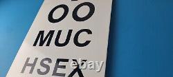 Vintage Snellen Chart Sign Eye Doctor Exam Man Cave Gas Porcelain Sex Sign