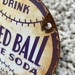 Vintage Speed Ball Grape Soda Porcelain Metal Sign Gas Oil Us Pop Drink Baseball