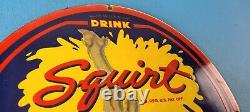 Vintage Squirt Porcelain Sign Drink Dr Pepper Gas Pump Wall Service Sales Sign