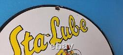 Vintage Sta-lube Bonneville National Porcelain Speed Trials Service Sign