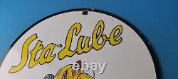 Vintage Sta-lube Bonneville National Porcelain Speed Trials Service Sign