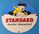 Vintage Standard Gasoline Sign Disney Donald Duck Gas Pump Porcelain Sign