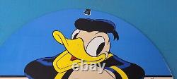 Vintage Standard Gasoline Sign Disney Donald Duck Gas Pump Porcelain Sign