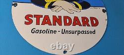 Vintage Standard Gasoline Sign Disney Donald Duck Gas Pump Porcelain Sign
