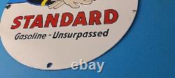 Vintage Standard Gasoline Sign Disney Donald Duck Gas Pump Porcelain Sign