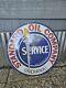 Vintage Standard Oil Co. Indiana Porcelain Enamel Sign 30 Round
