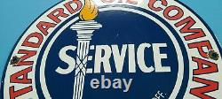 Vintage Standard Oil Company Porcelain Gasoline Service Station Pump Plate Sign