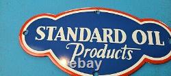 Vintage Standard Oil Porcelain Gas Service Station American Pump Plate Sign