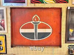 Vintage Standard Oil Steel Sign 5ft x 4ft Gas & Oil Garage Decor 1940s 1950s