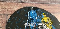 Vintage Star Wars Porcelain Metal Darth Vader Service Station Gas Pump Ad Sign