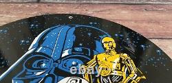 Vintage Star Wars Porcelain Metal Darth Vader Service Station Gas Pump Ad Sign