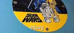 Vintage Star Wars Sign Darth Vader Advertisement Movie Gas Pump Porcelain Sign