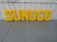 Vintage Sunoco Gas And Oil Service Station Display Sign Plastic Letters