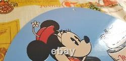 Vintage Sunoco Gasoline Porcelain Walt Disney Minnie Mouse Gas Oil Service Sign