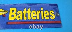 Vintage Sunoco Gasoline Sign Gas Service Station Pump Batteries Porcelain Sign