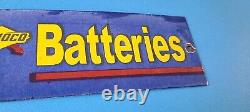 Vintage Sunoco Gasoline Sign Gas Service Station Pump Batteries Porcelain Sign