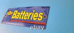 Vintage Sunoco Gasoline Sign Gas Service Station Pump Batteries Porcelain Sign