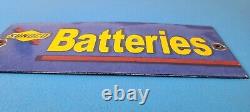 Vintage Sunoco Gasoline Sign Gas Service Station Pump Batteries Porcelain Sign