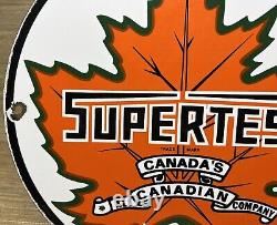 Vintage Supertest Gasoline Porcelain Sign Gas Station Pump Plate Motor Oil