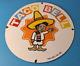 Vintage Taco Bell Sign Porcelain Restaurant Fast Food Diner Gas Pump Sign