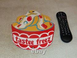 Vintage Tastee Freeze Ice Cream 10.5 Porcelain Metal Freez, Gasoline & Oil Sign