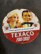 Vintage Texaco Fire Chief Gasoline Porcelain Gas Station Sign 12
