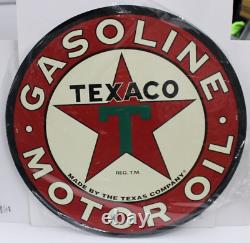 Vintage Texaco Gasoline Motor Oil Rare Advertising 24 Oval Shaped Sign Décor