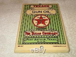 Vintage Texaco Gun Oil Port Arthur Texas U. S. A. 7 Porcelain Metal Gasoline Sign