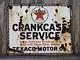 Vintage Texaco Motor Oil Crankcase Service Porcelain Advertising Sign 28 X 22