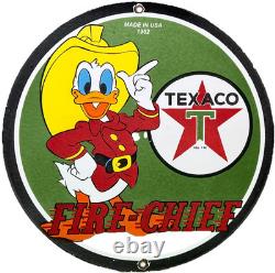 Vintage Texaco Motor Oil Porcelain Sign Texas Gasoline Gas Station Pump Plate