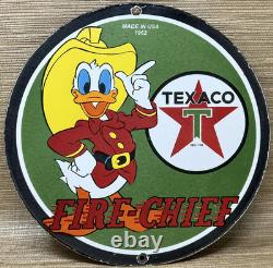 Vintage Texaco Motor Oil Porcelain Sign Texas Gasoline Gas Station Pump Plate